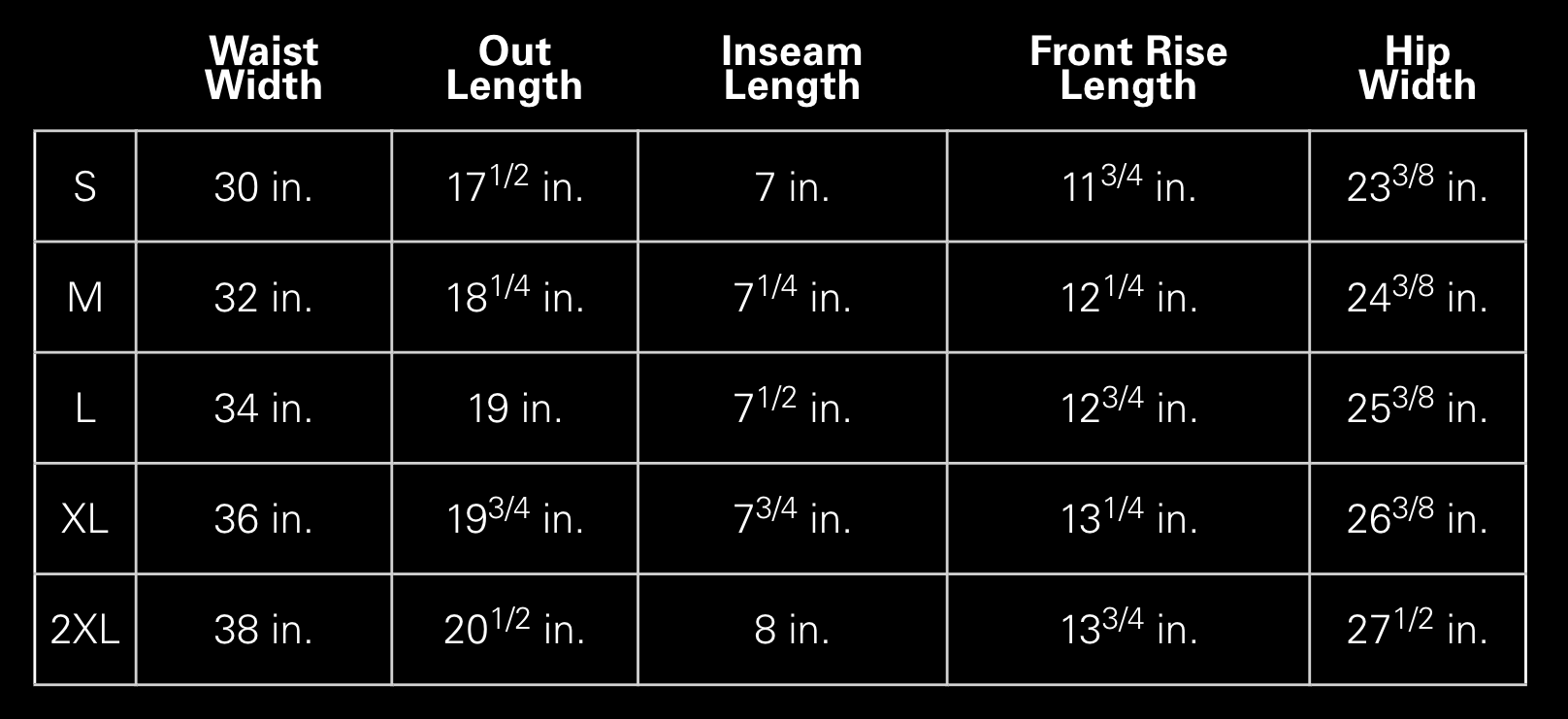 SIZING