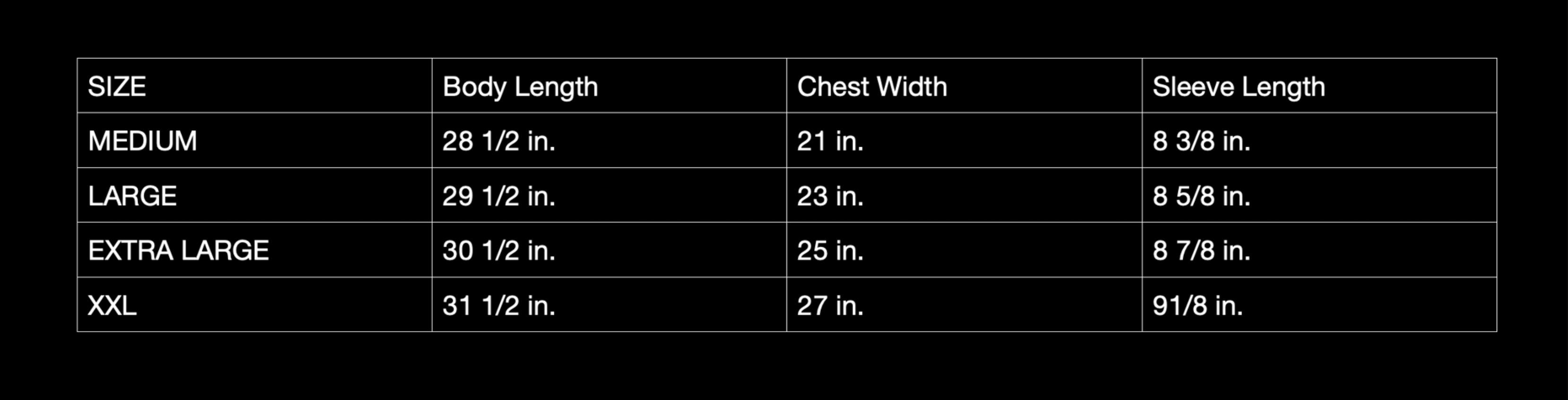 SIZING