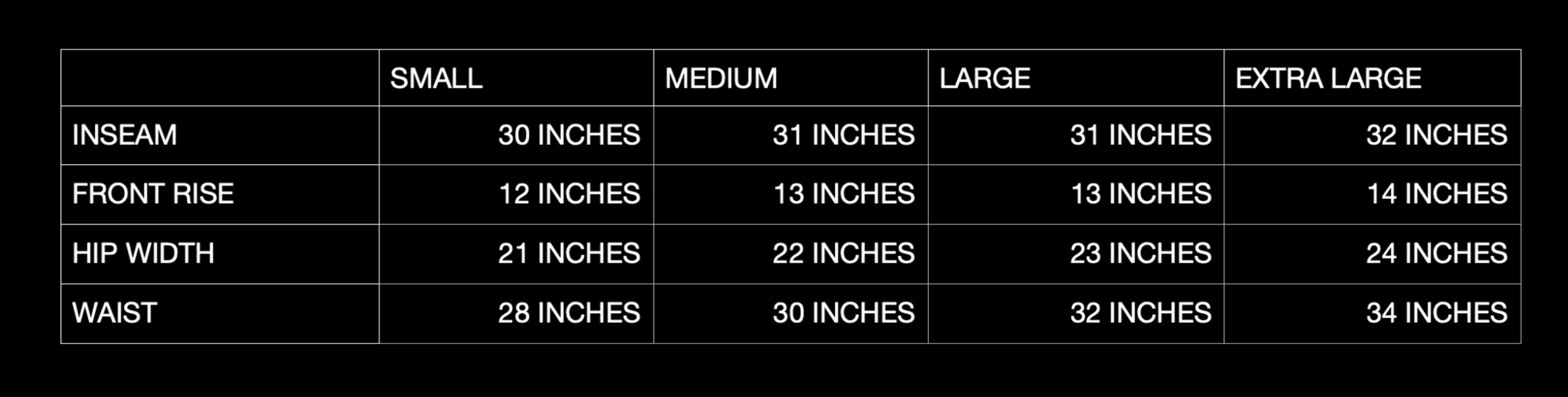 SIZING