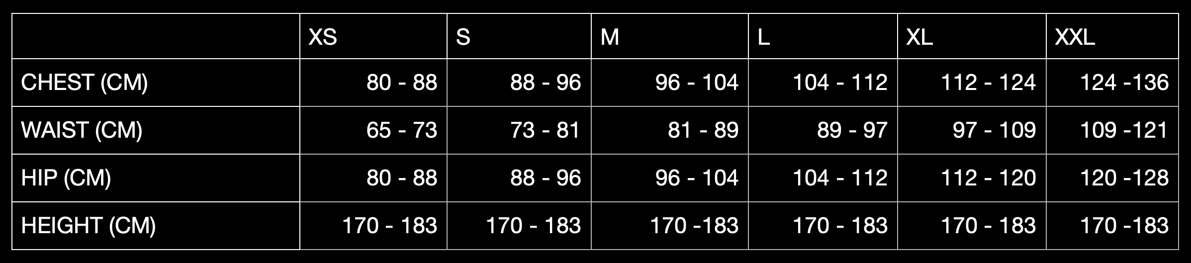 SIZING