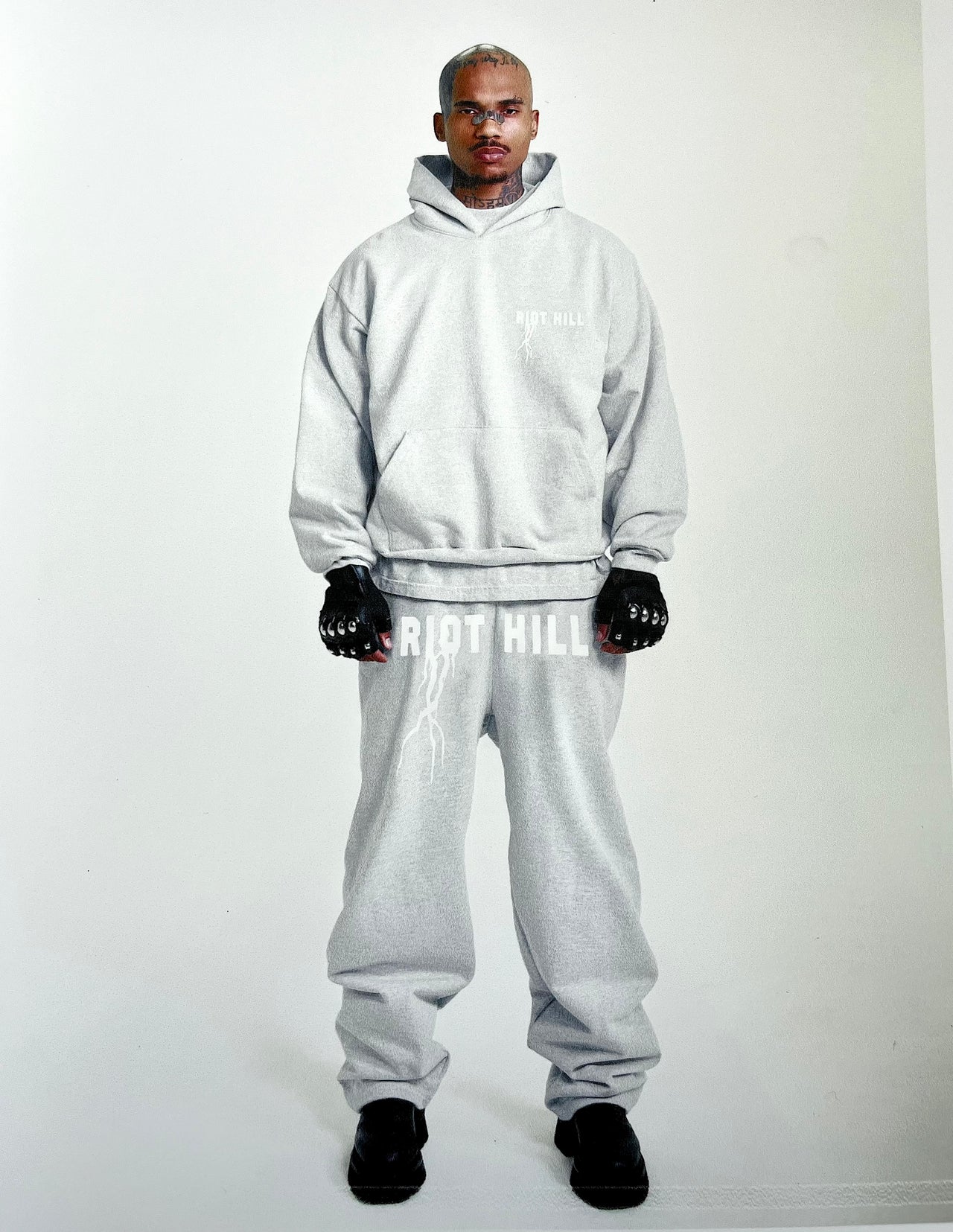 GREY CLASSIC LOGO SWEATPANTS