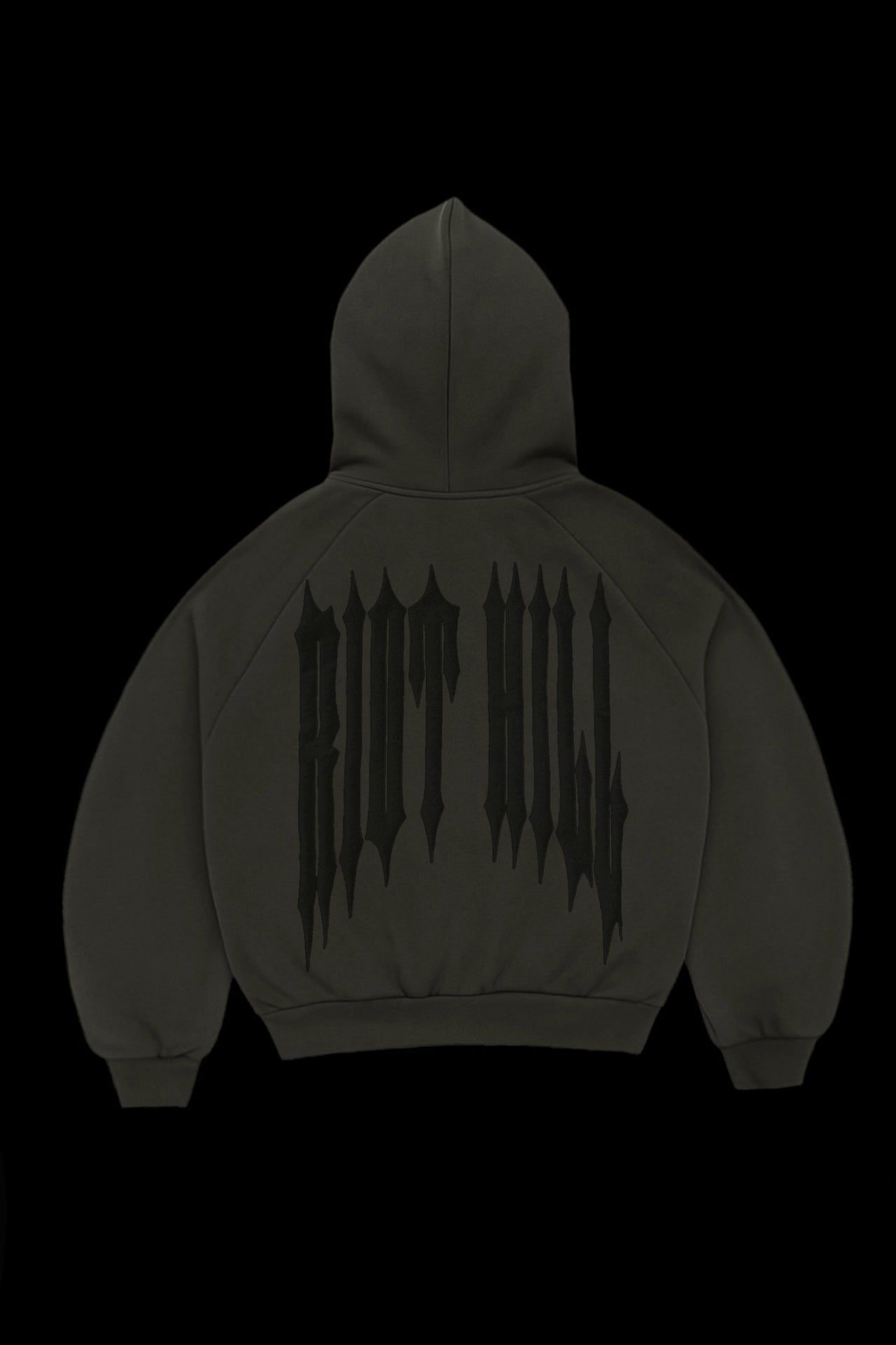 ARMY IRON ZIP-UP HOODED SWEATSHIRT