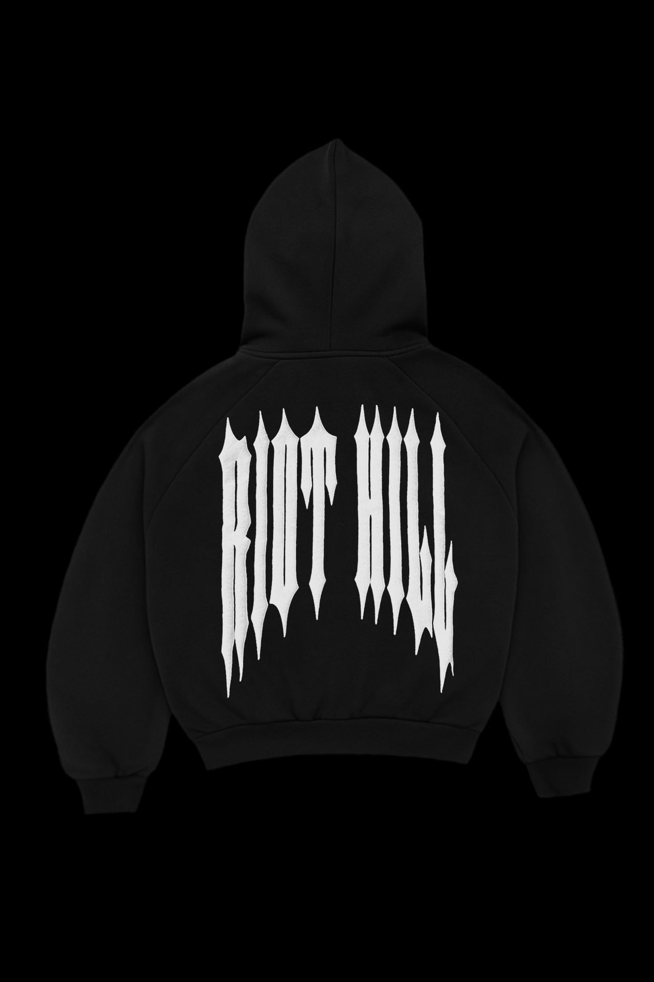 BLACK IRON ZIP-UP HOODED SWEATSHIRT
