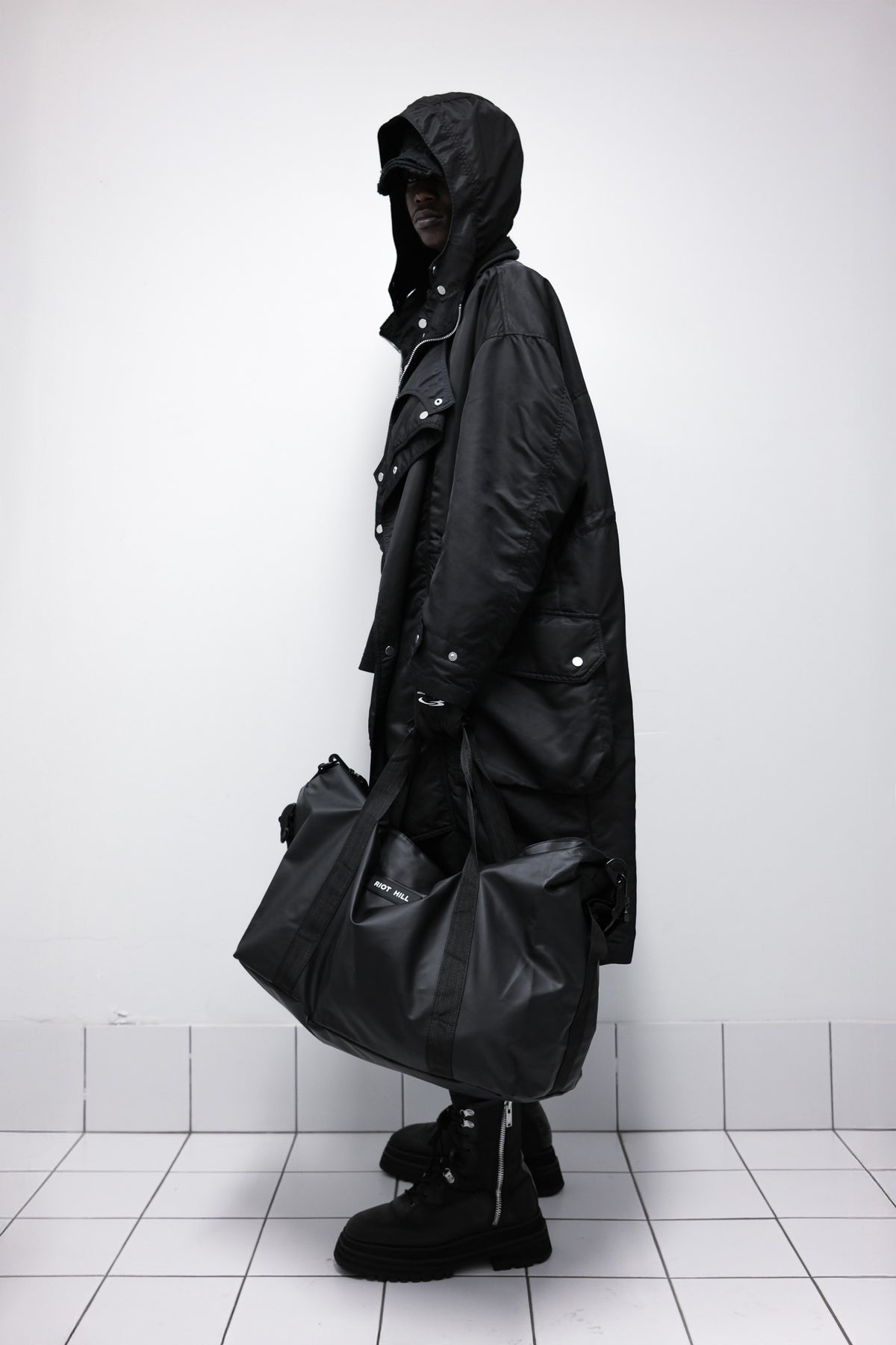 COATED NYLON TRENCHCOAT