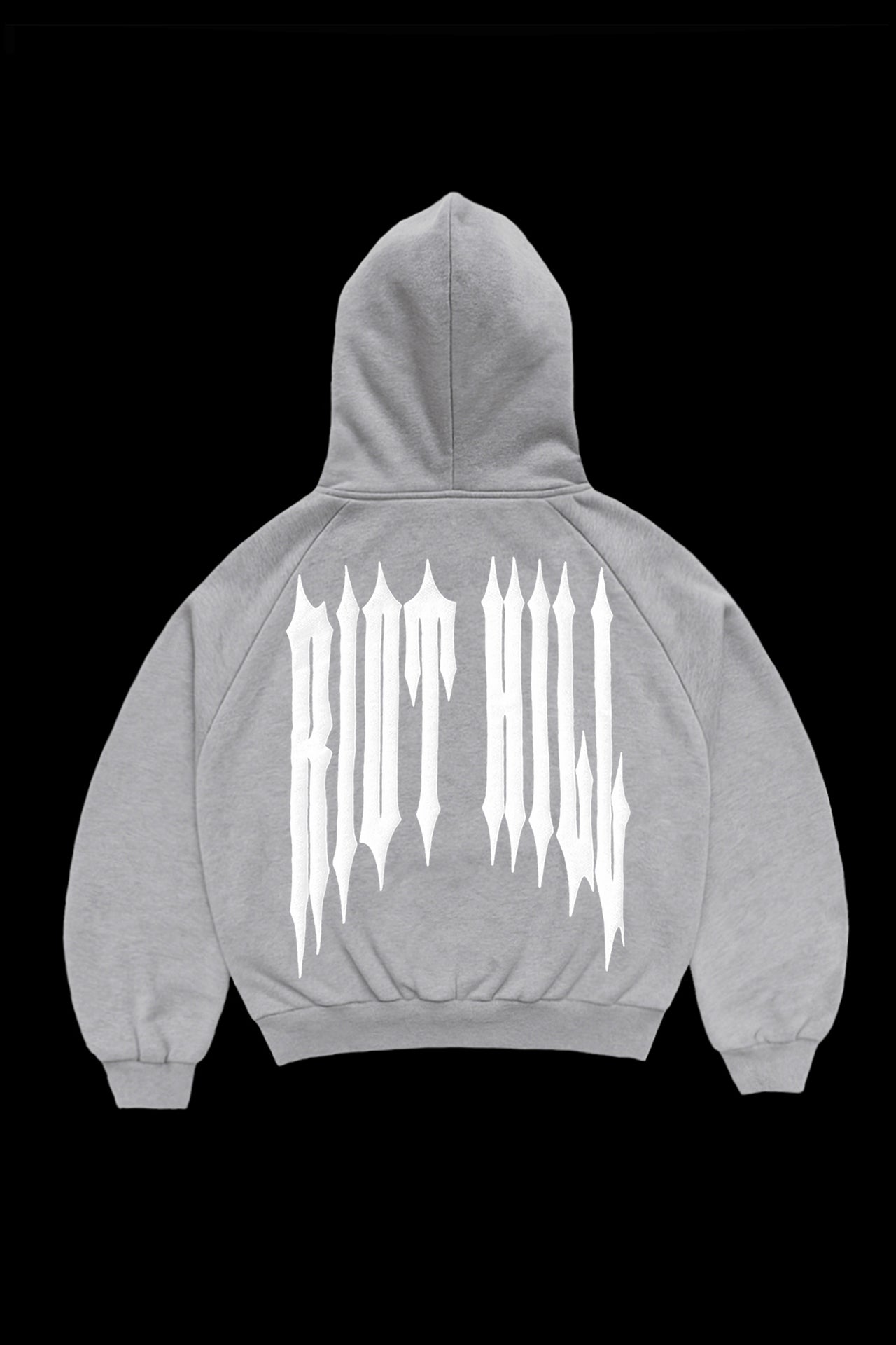 GREY MARLE IRON ZIP-UP HOODED SWEATSHIRT