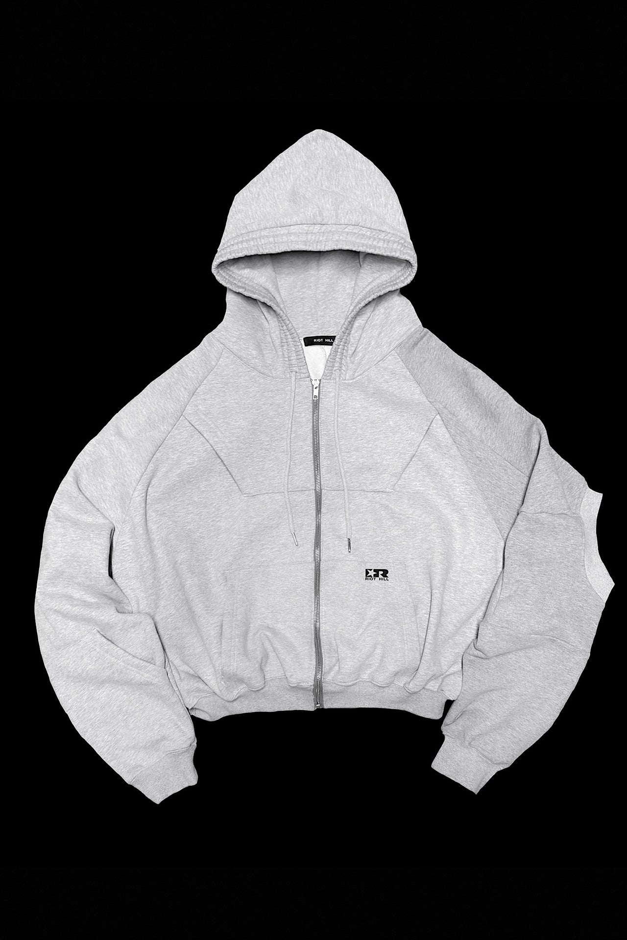 GREY R-STAR RECONSTRUCTED HOODED SWEATSHIRT