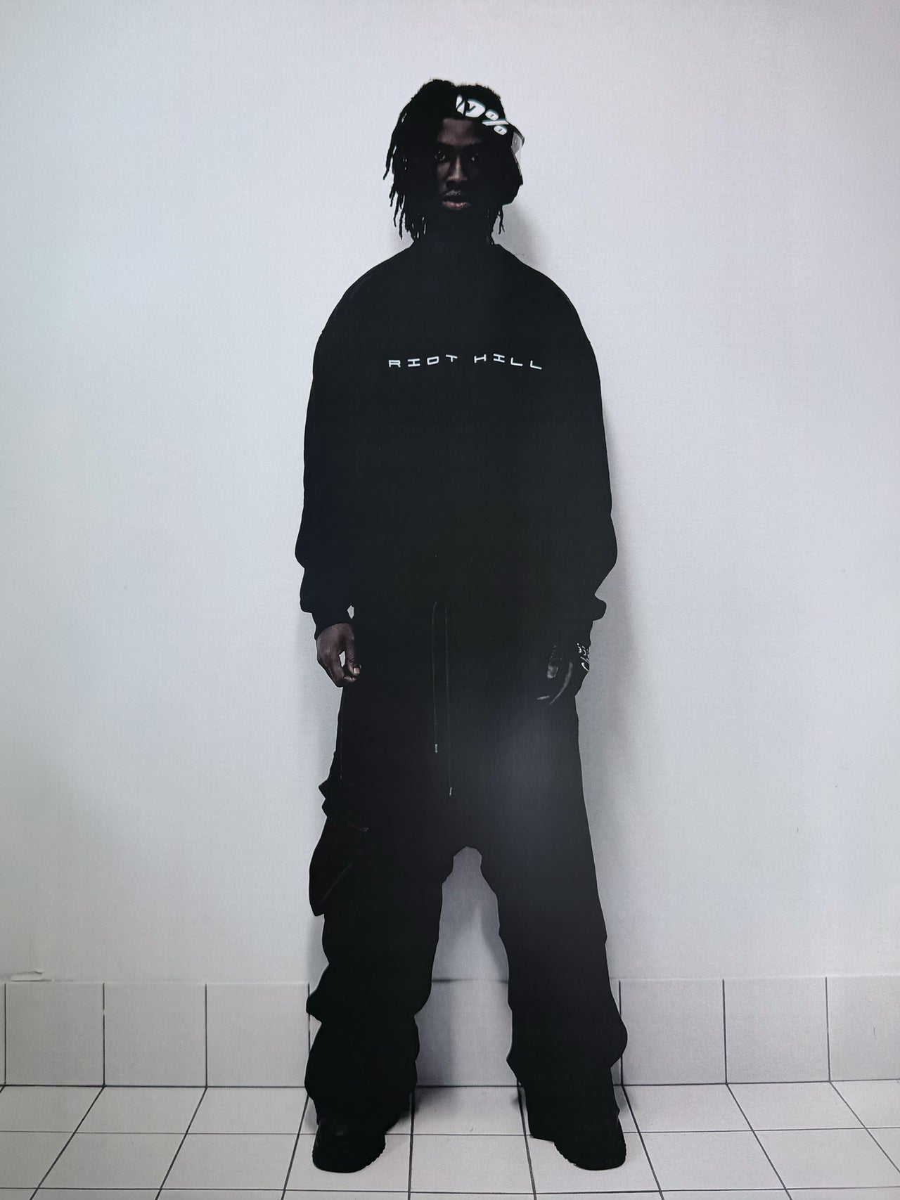 BLACK CYBER CREWNECK SWEATSHIRT
