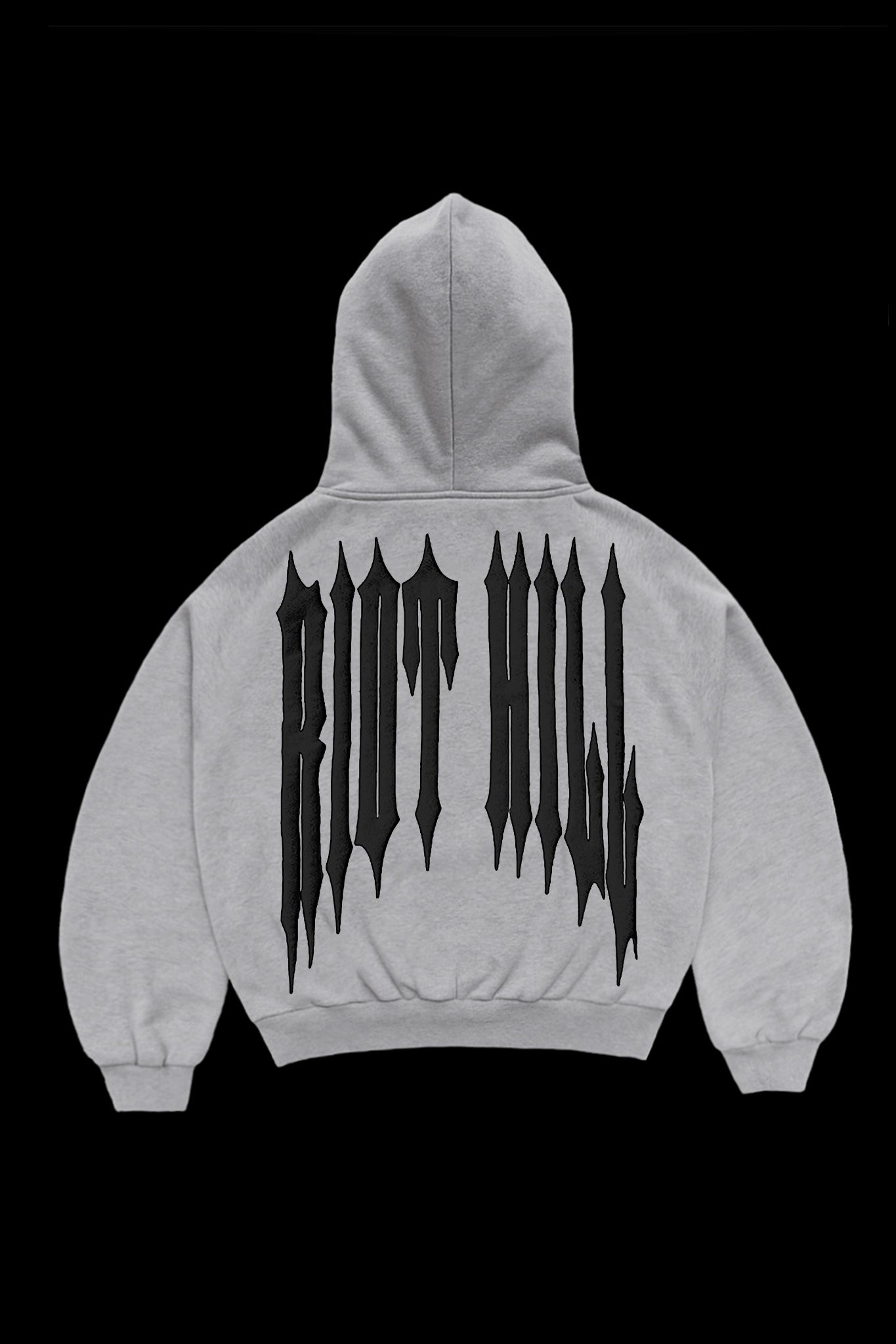 パーカー RIOT HILL IRON ZIP-UP HOODED SWEATSHIRT GREY/BLK IRON HOODED SWEATSHIRT - RIOT HILL