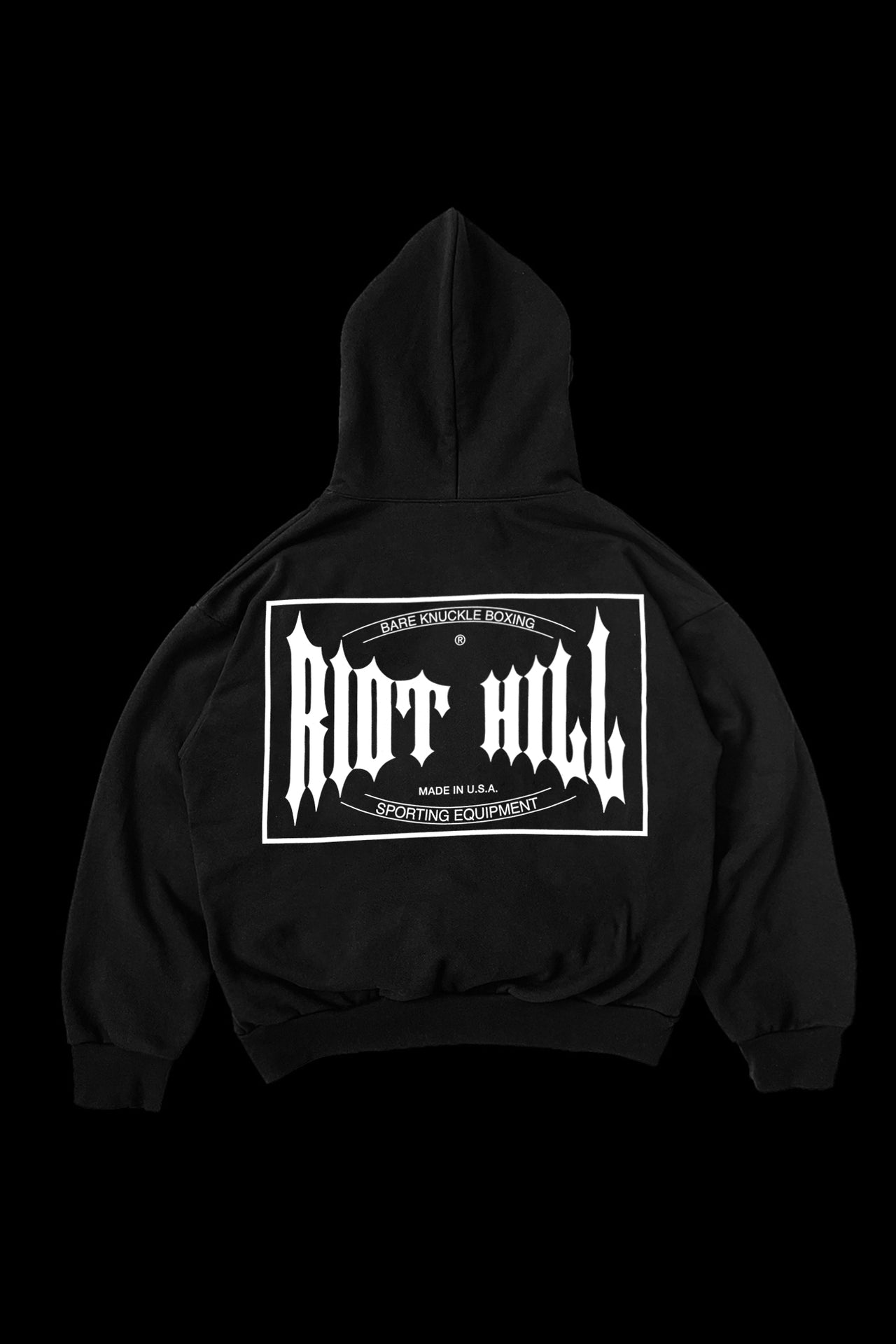 BLACK RH BOXING HOODED SWEATSHIRT