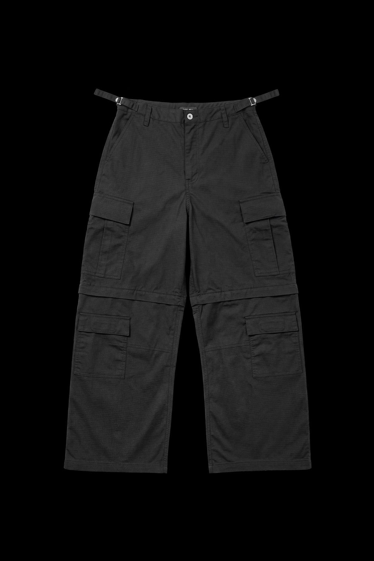 BLACK CONVERTIBLE CARGO PANTS