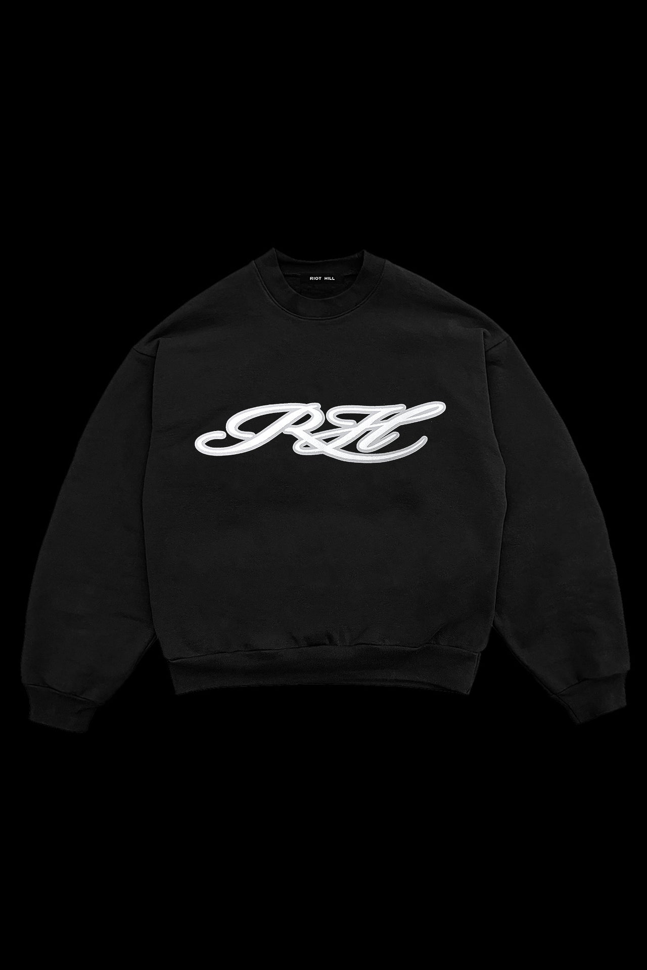BLACK SIGNATURE LOGO CREWNECK