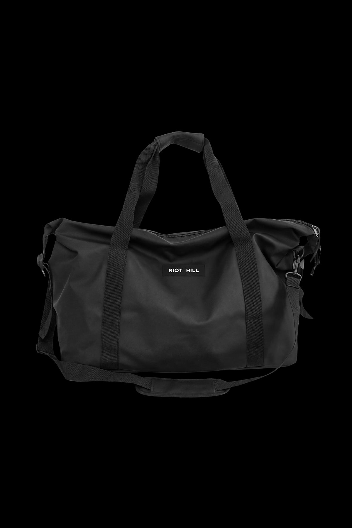 BLACK LOGO DUFFLE BAG