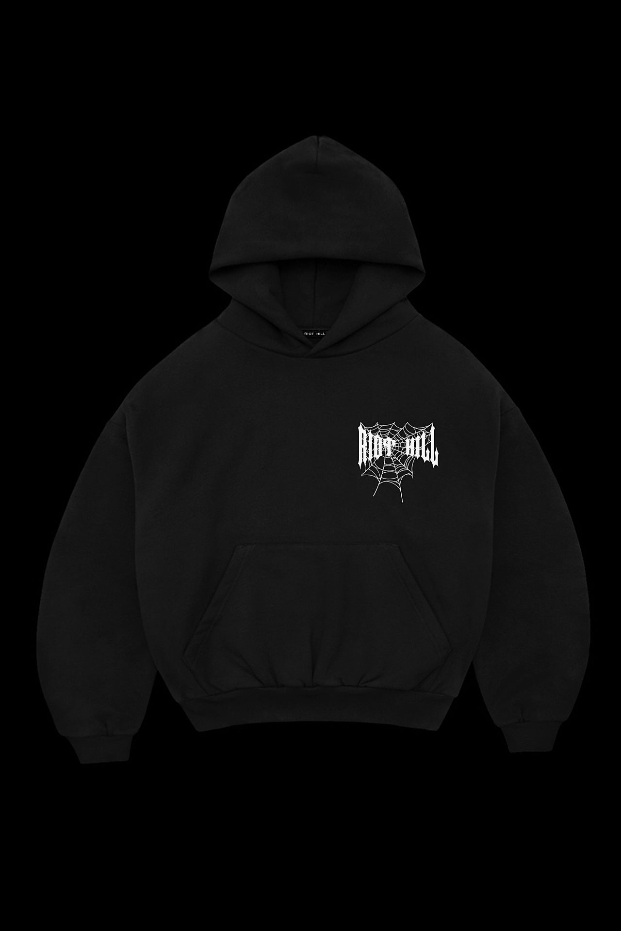 BLACK IRON WEB HOODED SWEATSHIRT