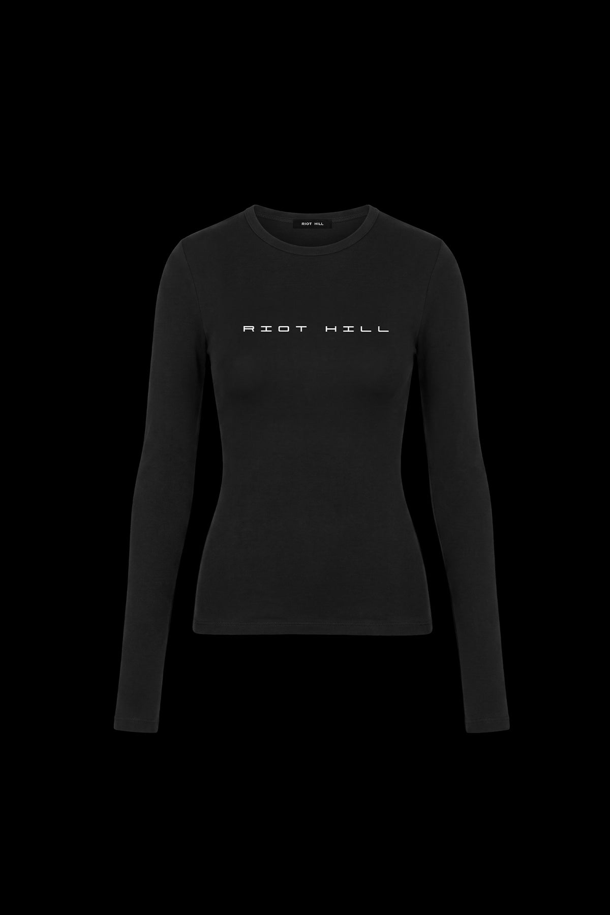 BLACK RH LOGO FITTED LONGSLEEVE