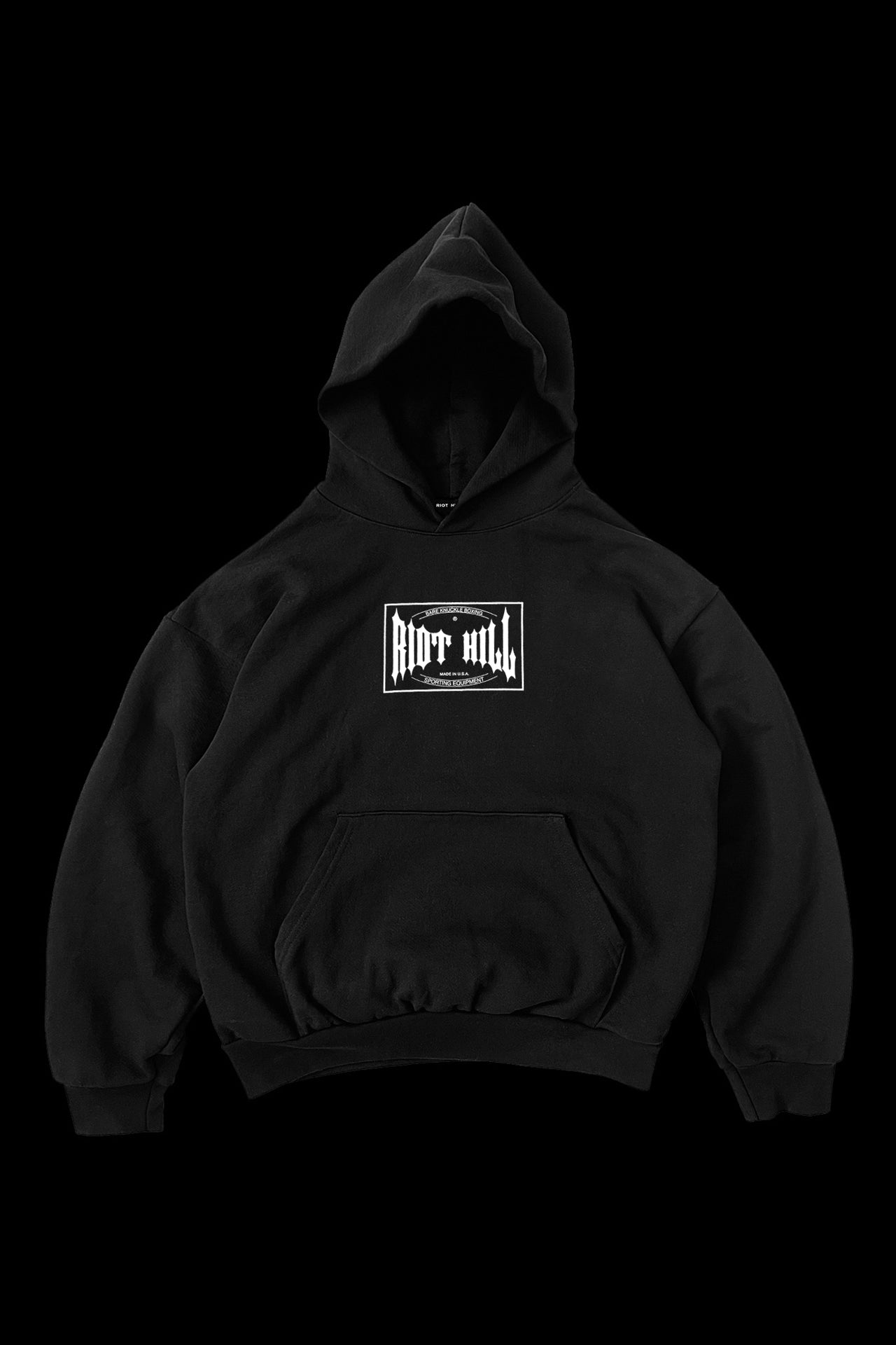 BLACK RH BOXING HOODED SWEATSHIRT