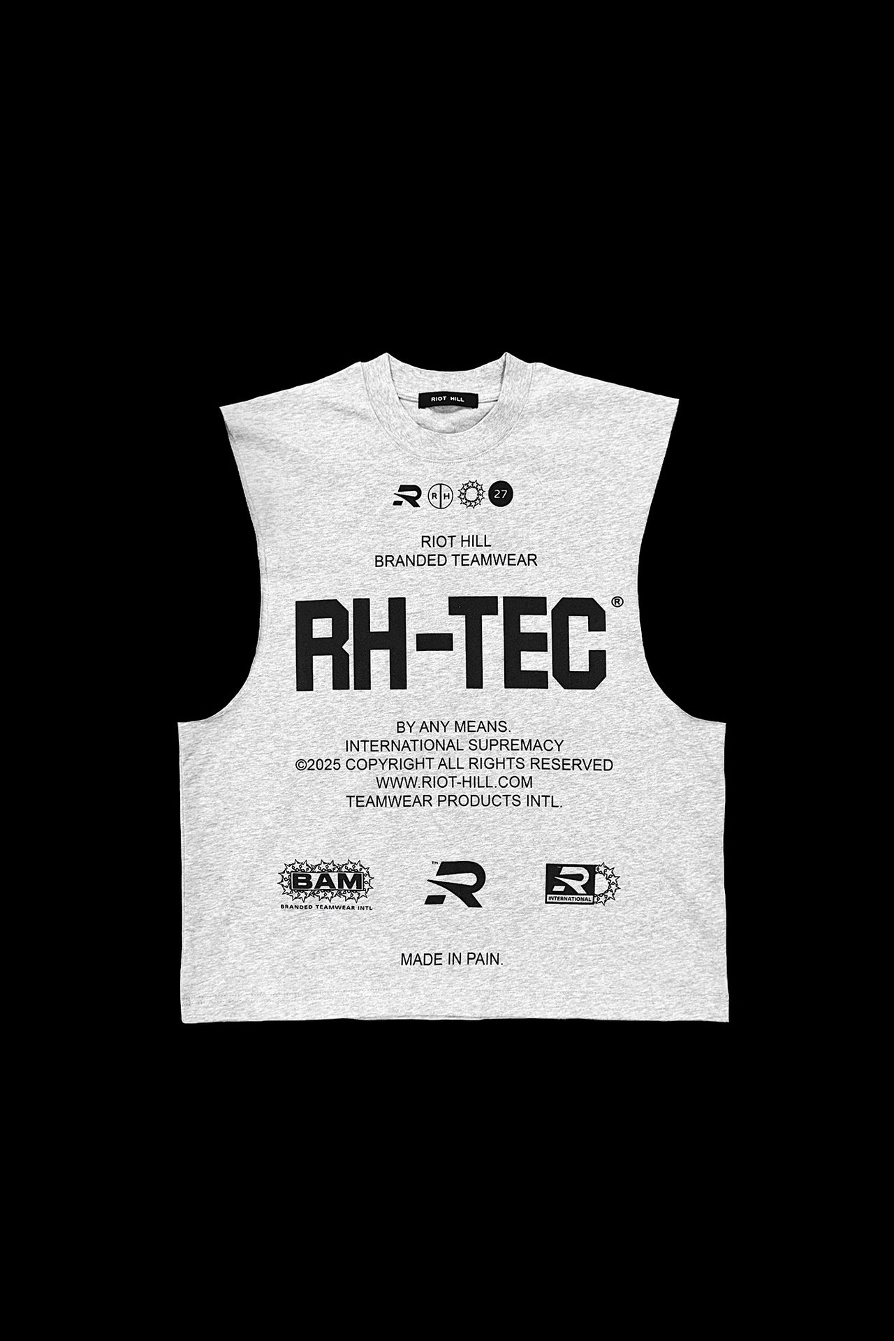 ASH GREY BY ANY MEANS MUSCLE T-SHIRT