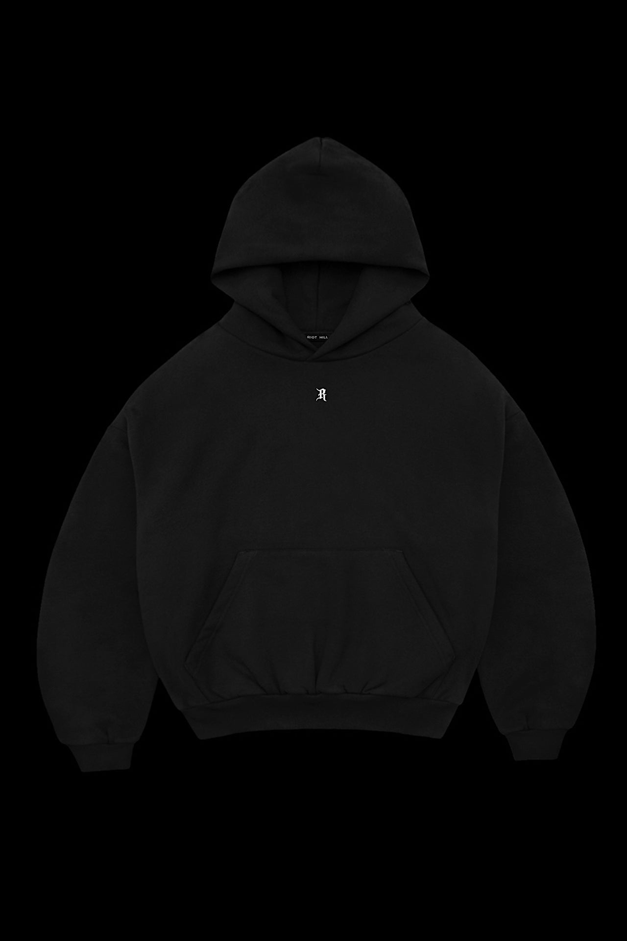 BLACK MINI LOGO HOODED SWEATSHIRT