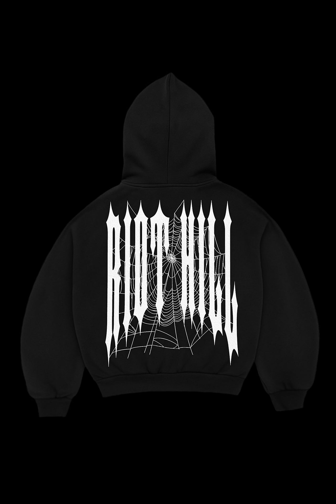 BLACK IRON WEB HOODED SWEATSHIRT